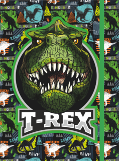 3D dosky na zošity, A4, T-Rex-2